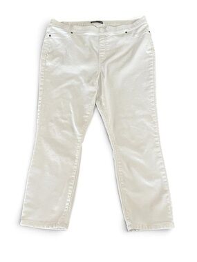 Simply Vera Vera Wang White Stretch Capri Legging Pants Women’s XL Pull-On